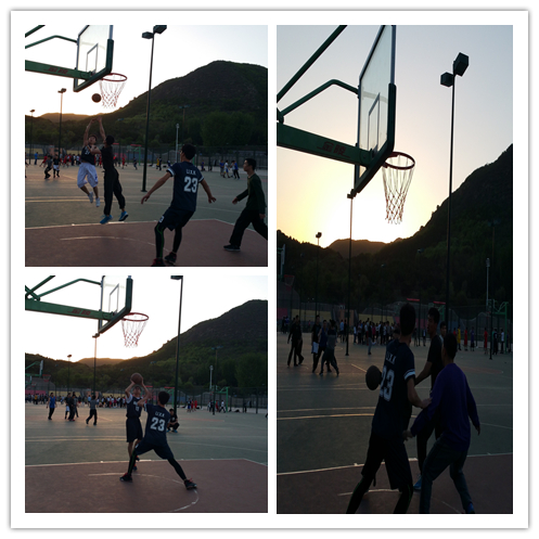 夕阳下的训练